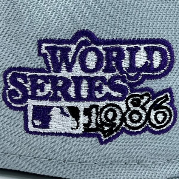 59FIFTY New York Mets Gray Purple  Mewtwo  1986 World Series Patch Fashion - Image 5