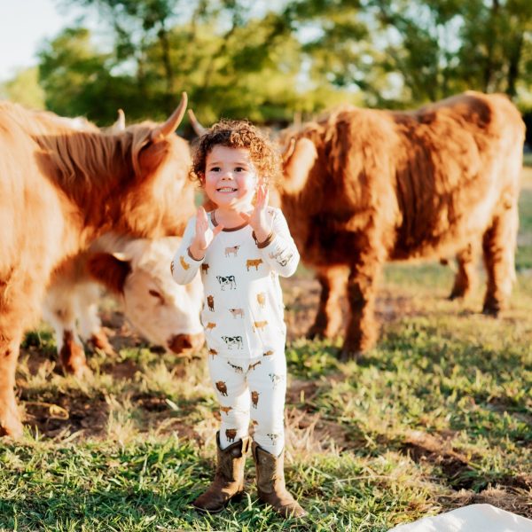 Long Sleeve Pajamas in Moo Sale - Image 3